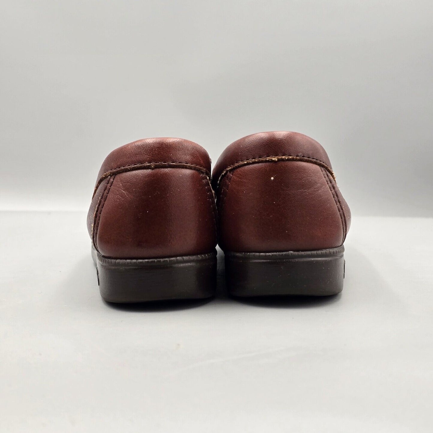 SAS Women's Size 7.5 S EUC Made In Maine Burgundy Leather Kiltie Loafers Shoes
