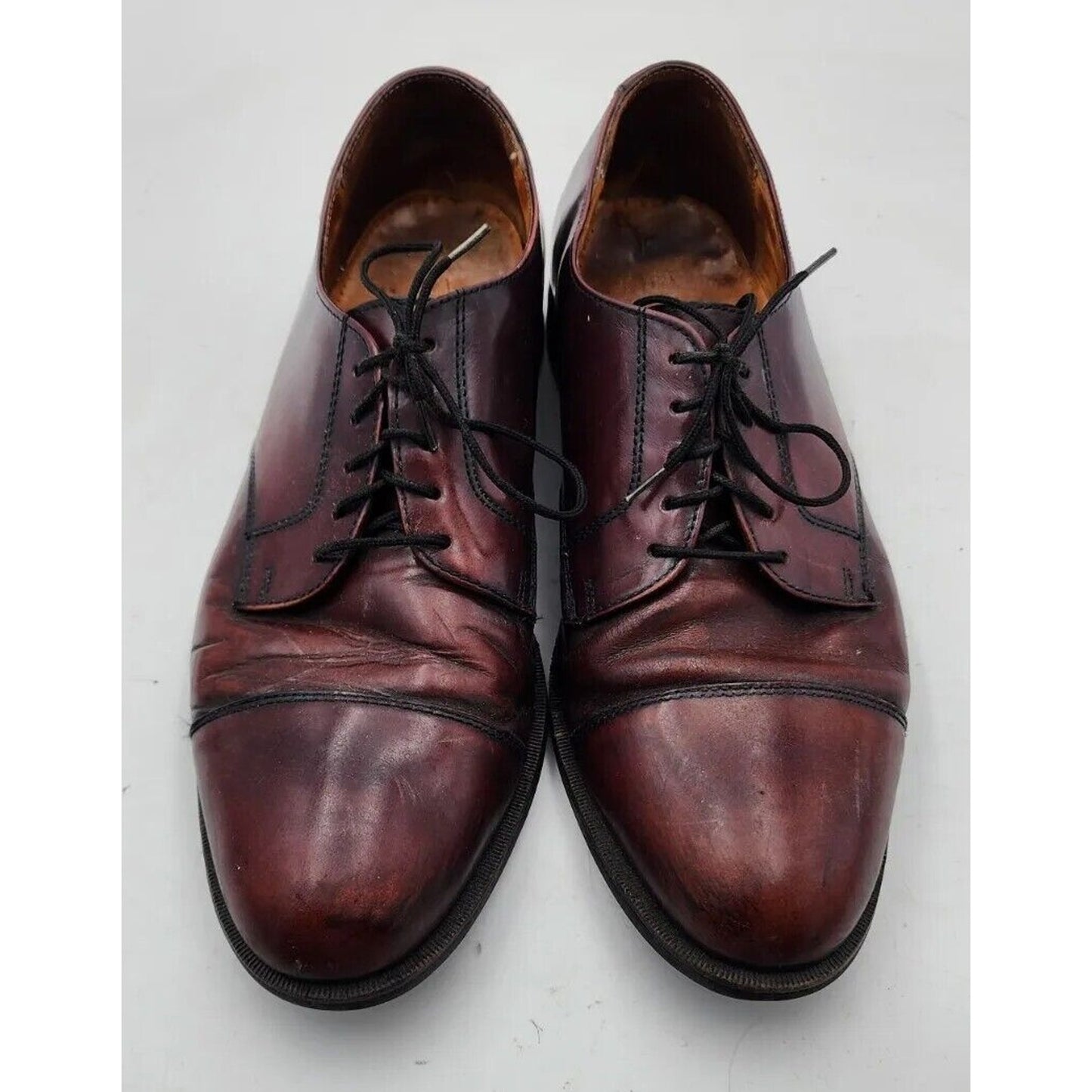 Cole Haan Men's Size 12 D Crafted In Maine Burgundy Leather Oxfords Dress Shoes