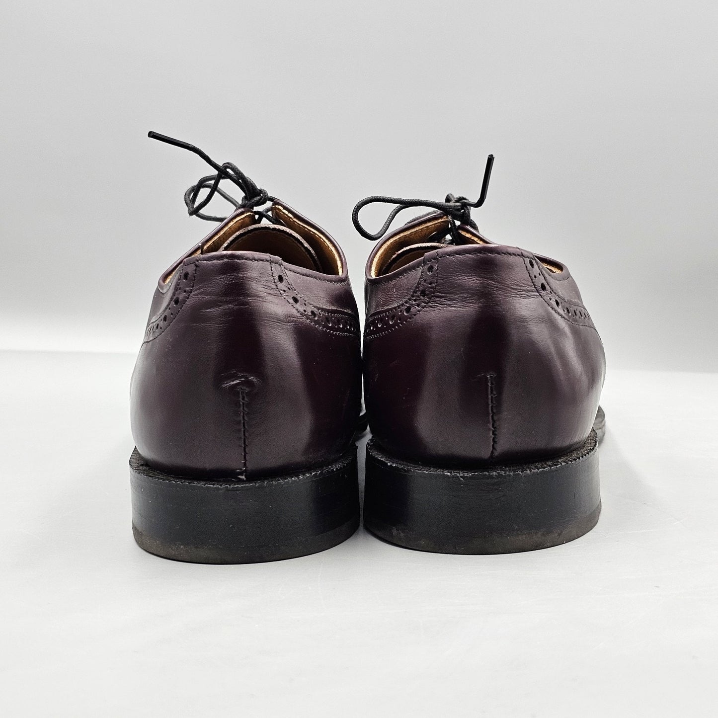 Cole Haan Men's Size 9.5 D VTG GUC USA Made Burgundy Calfskin Oxford Dress Shoes