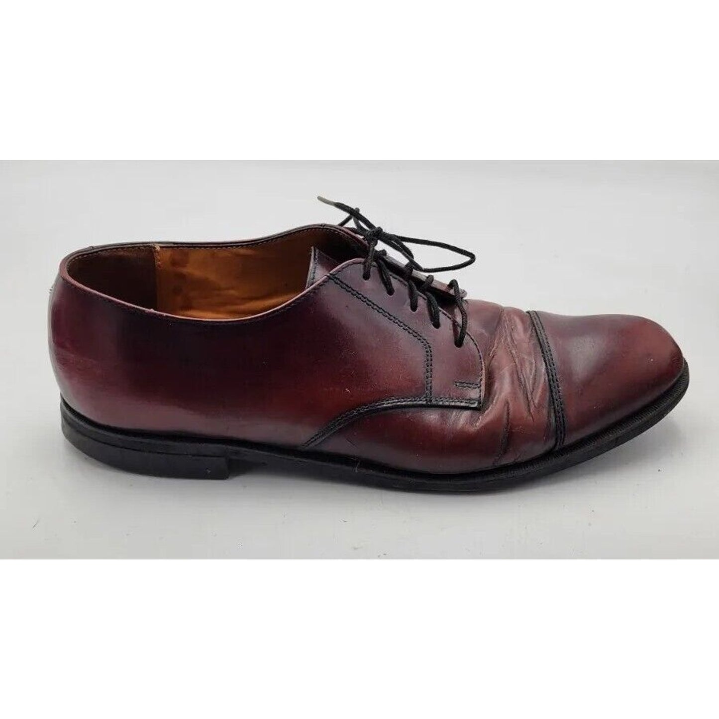 Cole Haan Men's Size 12 D Crafted In Maine Burgundy Leather Oxfords Dress Shoes