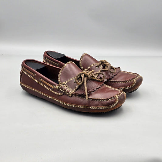 Cole Haan Country Men's Size 10 M GUC Brown Leather Kiltie Moc Driving Loafers