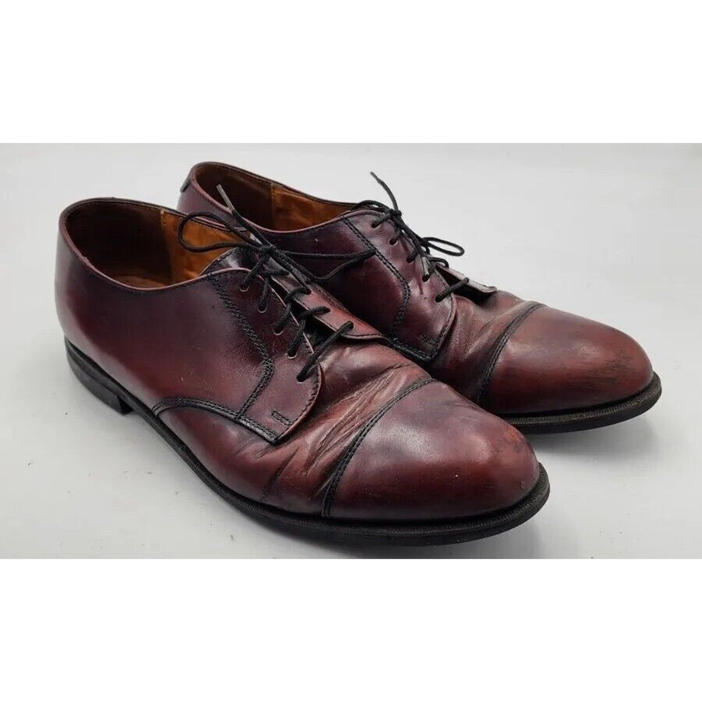Cole Haan Men's Size 12 D Crafted In Maine Burgundy Leather Oxfords Dress Shoes