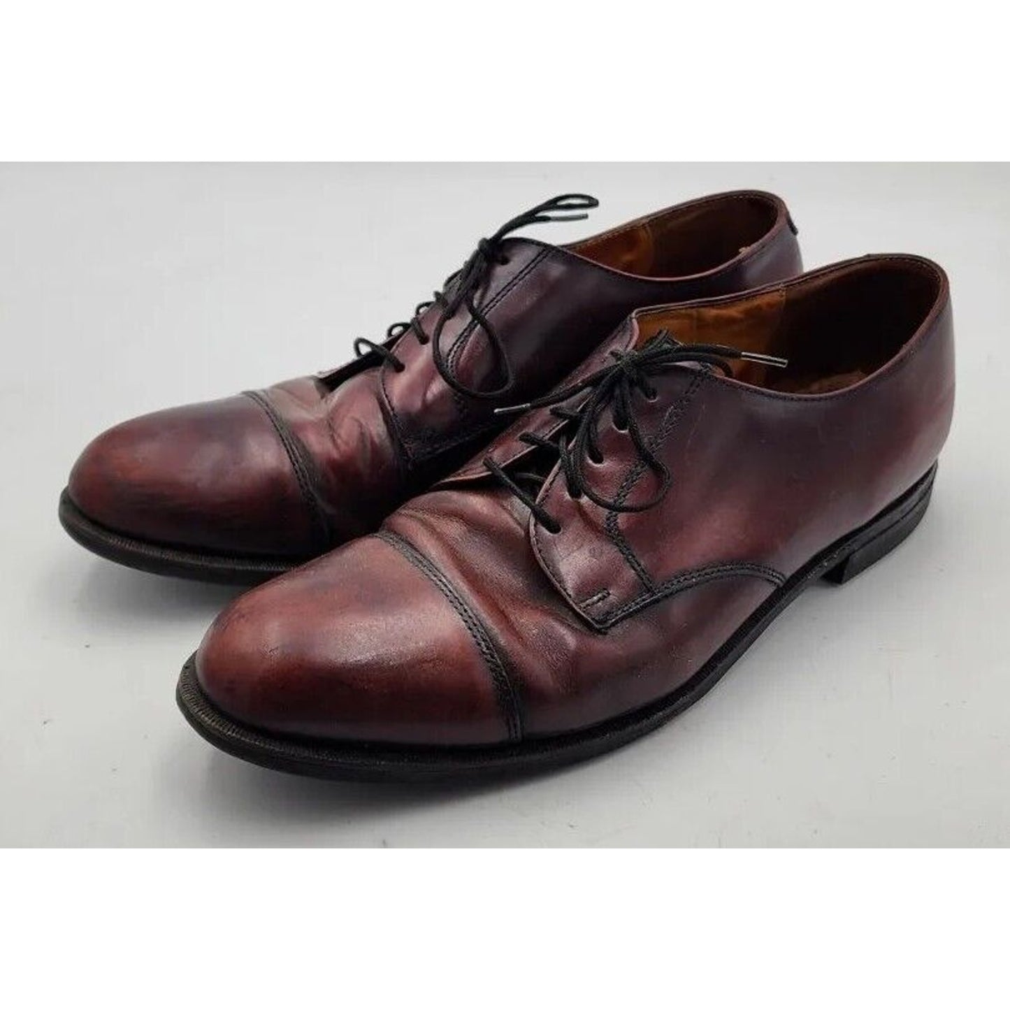 Cole Haan Men's Size 12 D Crafted In Maine Burgundy Leather Oxfords Dress Shoes